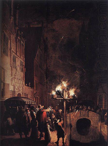 Celebration by Torchlight on the Oude Delft, POEL, Egbert van der